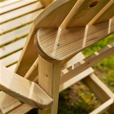 Single Adirondack Relax Wooden Garden Chair