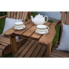 Double Adirondack Relax Wooden Chair with Table