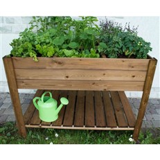 Gardener’s Sectional Raised Planter With Shelf