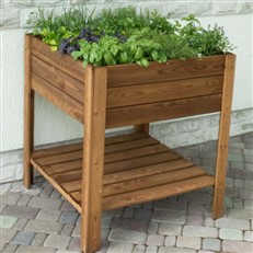 Gardener’s Sectional Raised Planter With Shelf
