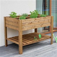 Gardener’s Sectional Raised Planter With Shelf