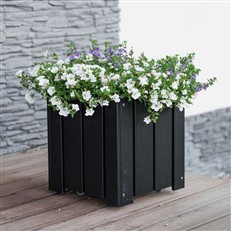 Small Black Valmiera Flower Box With Castors