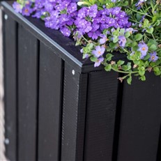 Small Black Valmiera Flower Box With Castors
