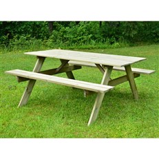 Light Combined Wooden Garden Picnic Bench with Table