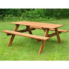 Light Combined Wooden Garden Picnic Bench with Table