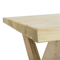 Heavy Duty Retro Wooden Garden Table and Bench set