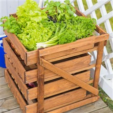 Wooden Four Drawer Garden Storage Unit