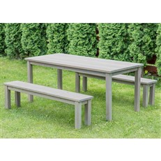 Cesis 180 Wooden Garden Table and Bench Set 