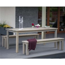 Cesis 180 Wooden Garden Table and Bench Set 