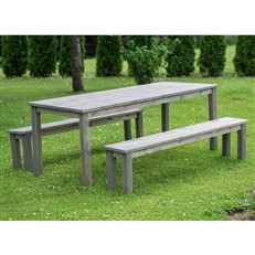 Cesis 180 Wooden Garden Table and Bench Set 