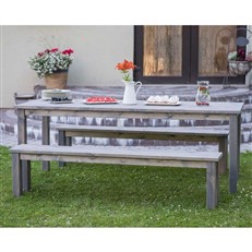 Cesis 180 Wooden Garden Table and Bench Set 
