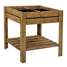 Gardener’s Small Four Section Raised Planter With Shelf
