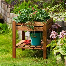 Gardener’s Small Four Section Raised Planter With Shelf