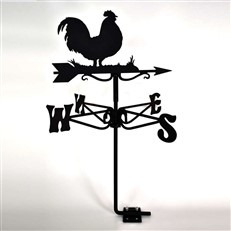 Cockerel Black Mini Weathervane