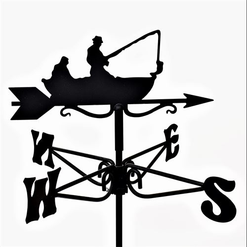 Fisherman Black Mini Weathervane