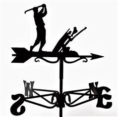 Golfer Black Mini Weathervane