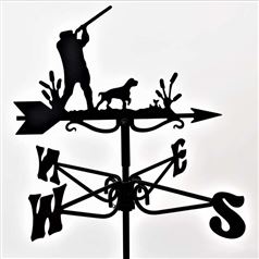 Man with Shotgun Black Mini Weathervane