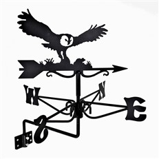 Owl and Mouse Black Mini Weathervane