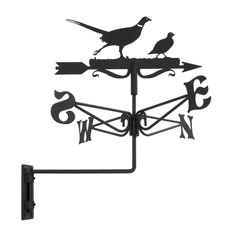 Pheasant and Partridge Black Mini Weathervane