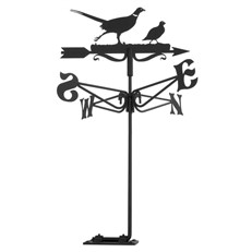 Pheasant and Partridge Black Mini Weathervane