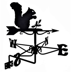 Squirrel Black Mini Weathervane