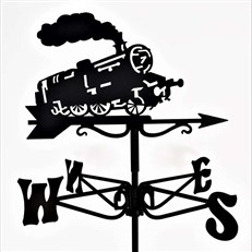 Steam Engine Black Mini Weathervane