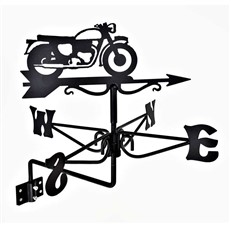 Vintage Motorcycle Black Mini Weathervane