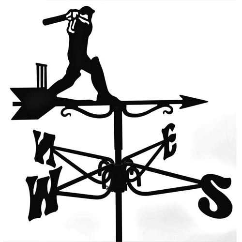 Cricketer Black Mini Weathervane