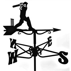 Cricketer Black Mini Weathervane