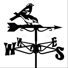 Chaffinches Black Mini Weathervane