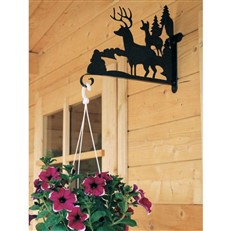 Decorative Garden Hanging Basket Bracket of Deer in a Forest