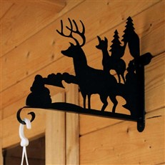 Decorative Garden Hanging Basket Bracket of Deer in a Forest