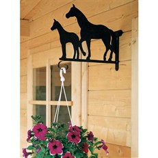 Quality Outdoor Hanging Basket Bracket of a Mare with her Foal