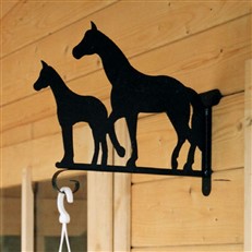 Quality Outdoor Hanging Basket Bracket of a Mare with her Foal