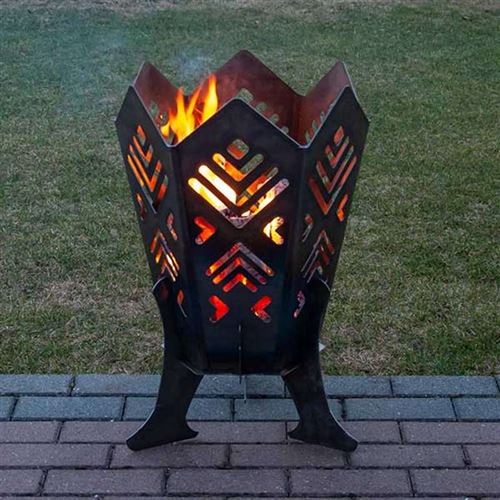 Quality Outdoor Steel Fire Pit with Baltic Fir Design