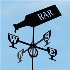 Large Black Steel Pub Weathervane