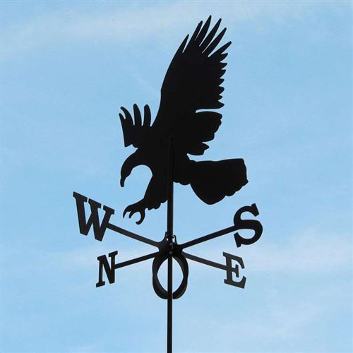 Large Black Steel Eagle Weathervane