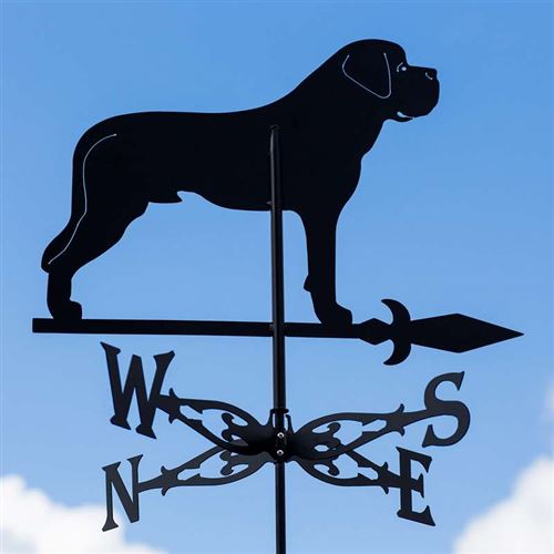 Large Black Steel St Bernard Dog Weathervane