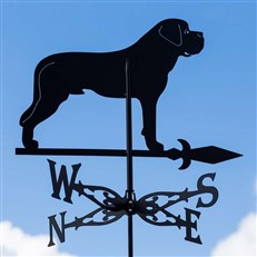 Large Black Steel St Bernard Dog Weathervane