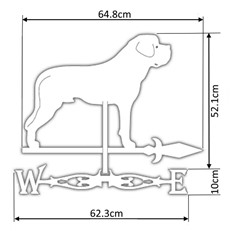 Large Black Steel St Bernard Dog Weathervane