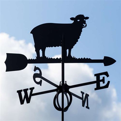 Large Black Steel Sheep Weathervane