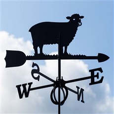 Large Black Steel Sheep Weathervane