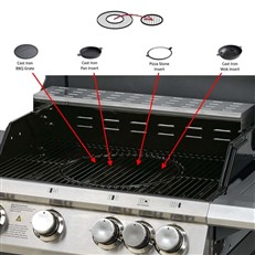 Rockland 4 Burner Gas BBQ Grill with Side Burner