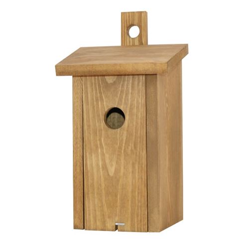 Bird Nest Box with Oak Finish