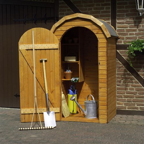 Callow Arched Roof Garden log Store – Ultimate Log Storage Shed Premium Honey Brown Protective finish.
