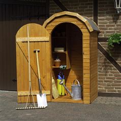 Callow Arched Roof Garden log Store – Ultimate Log Storage Shed Premium Honey Brown Protective finish.
