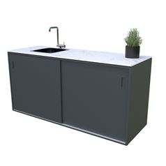 MS Viscom Outdoor Kitchen Module Element with Sink 180cm in Anthracite