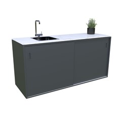 MS Viscom Outdoor Kitchen Module Element with Sink 180cm in Anthracite