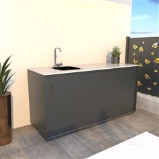 MS Viscom Outdoor Kitchen Module Element with Sink 180cm in Anthracite