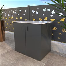 MS Viscom Outdoor Kitchen Module Unit with double door 90cm in Anthracite